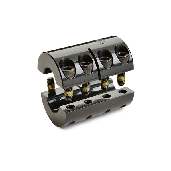 Rigid Coupling, Two-Piece, Bores 0.875x0.750", Steel, OD 1 5/8"